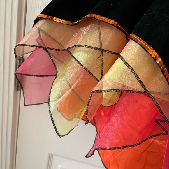 Chasing Fireflies Autumn Whimsical Asymmetrical Velvet Sequins Girls Dress 12 - Picture 16 of 16